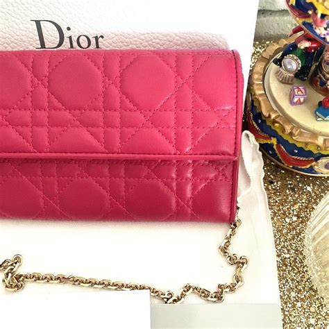 lady dior long wallet|dior wallet on chain price.